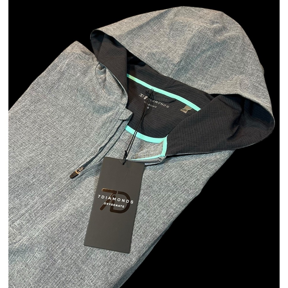 7 Diamonds Oxygenate 1/4 Zip Men's Pullover Hoodie Lightweight Quick Dry Small